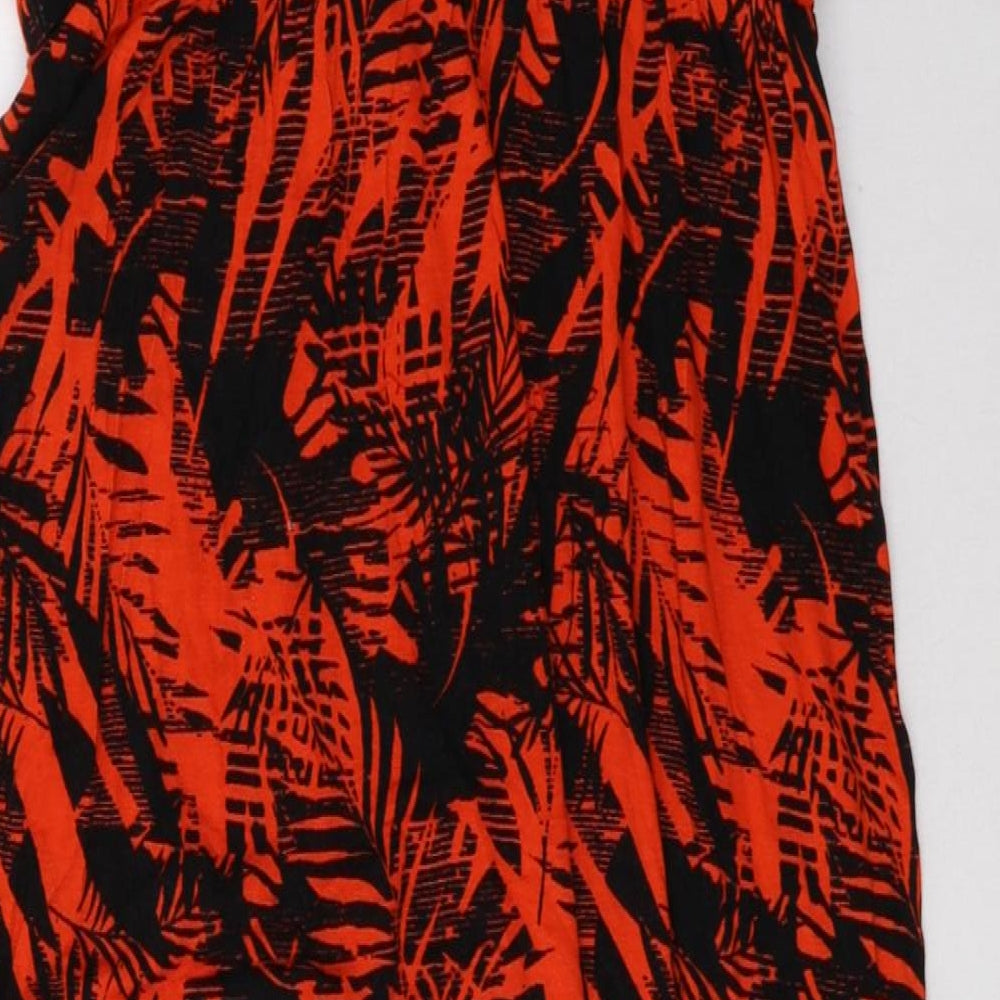 George Womens Orange Geometric  A-Line  Size 16