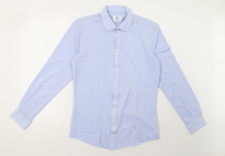 Harry Brown Mens Blue Button-Up Size S