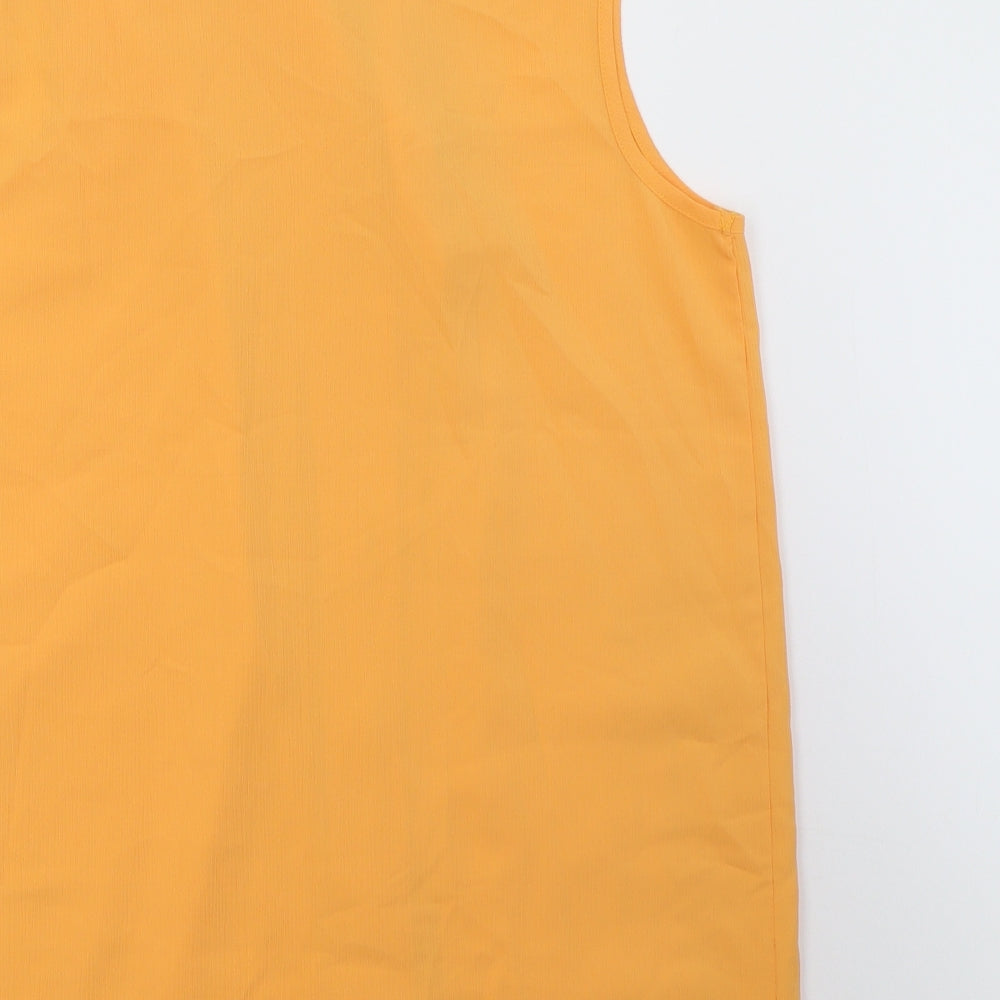 design essentials Womens Orange   Basic Button-Up Size 14