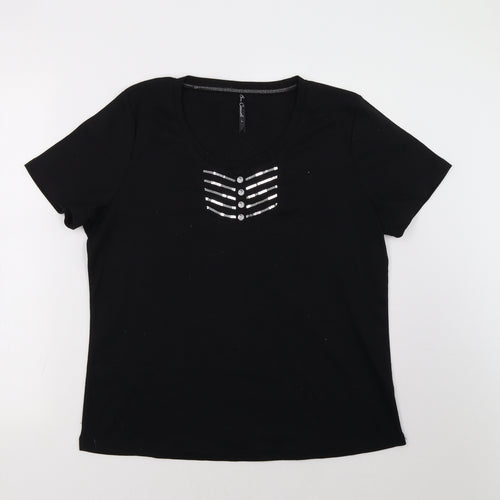 BM Womens Black   Basic T-Shirt Size L
