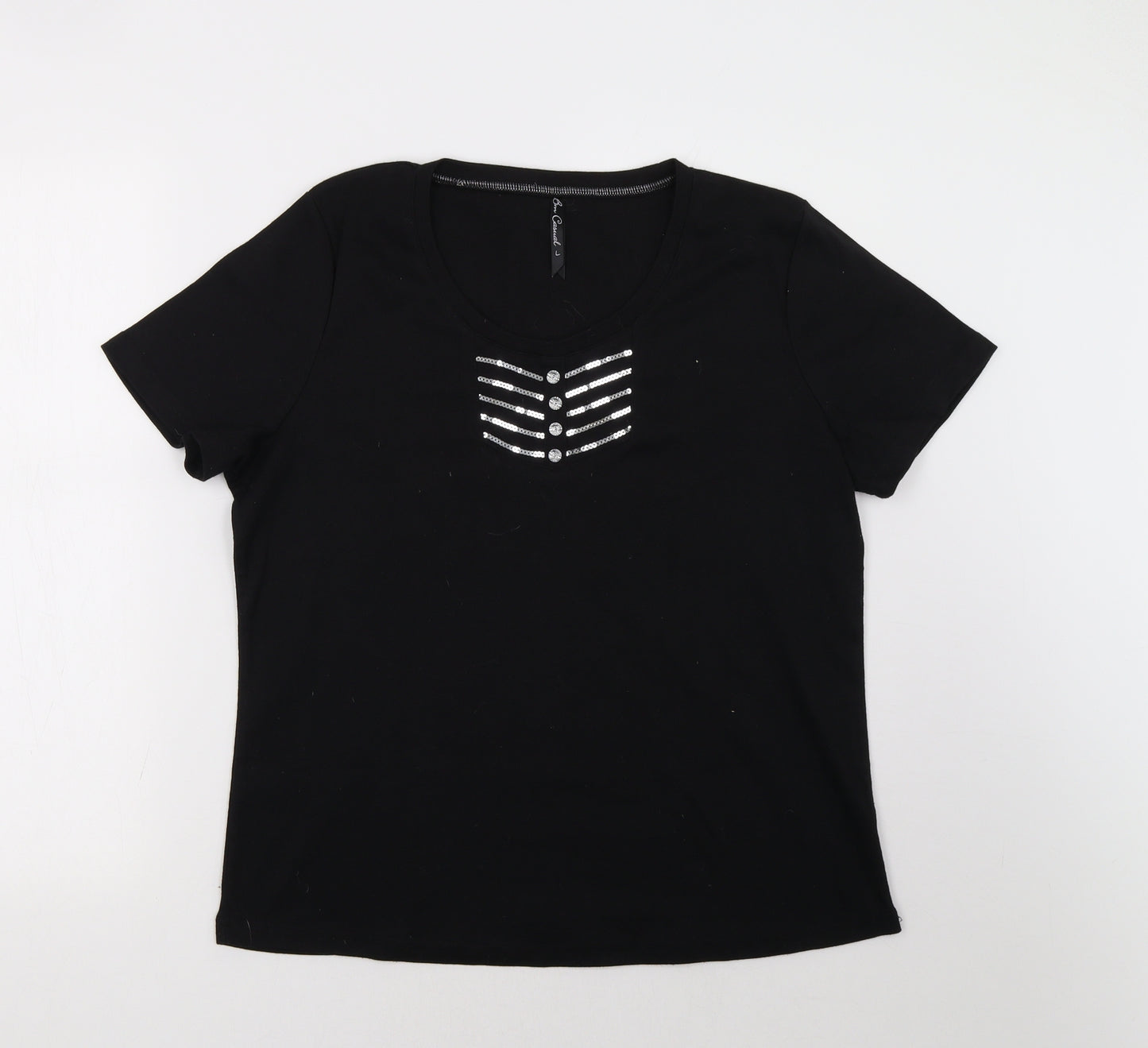 BM Womens Black   Basic T-Shirt Size L