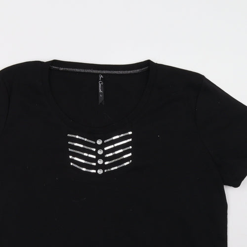 BM Womens Black   Basic T-Shirt Size L