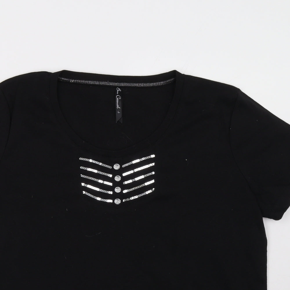 BM Womens Black   Basic T-Shirt Size L