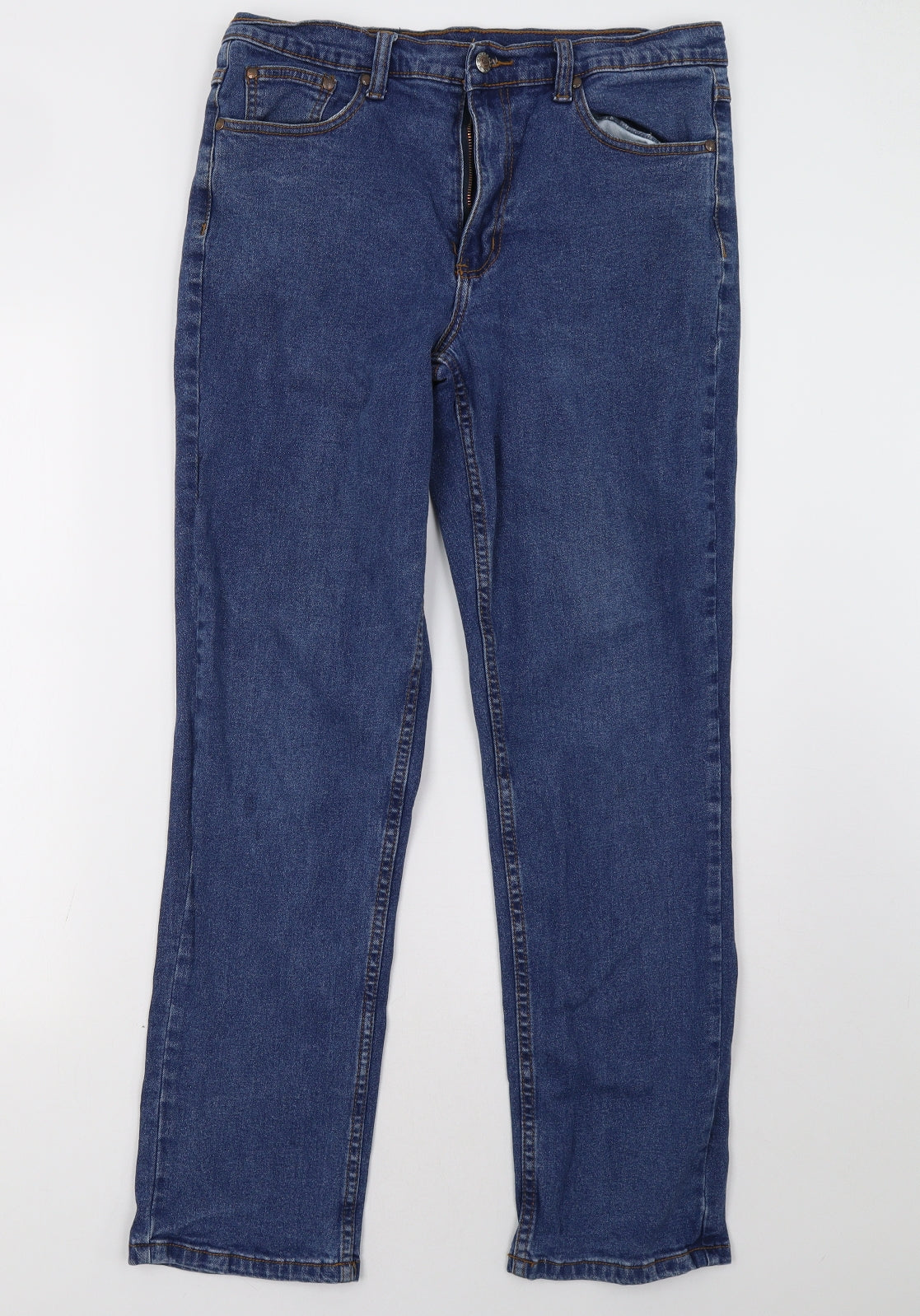 Cotton Traders Mens Blue   Straight Jeans Size 34 L32 in
