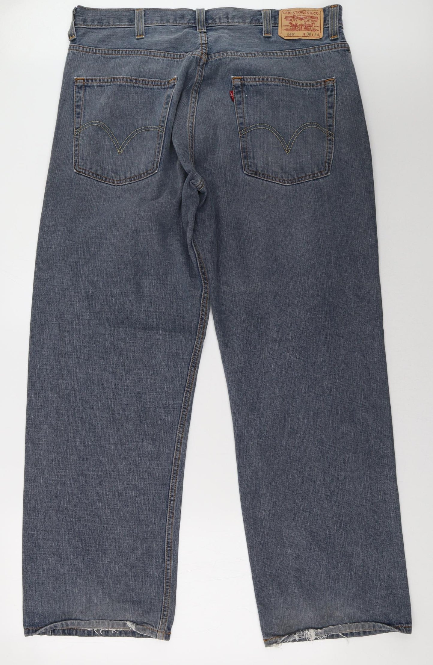 levis Mens Blue   Straight Jeans Size 38 L33 in