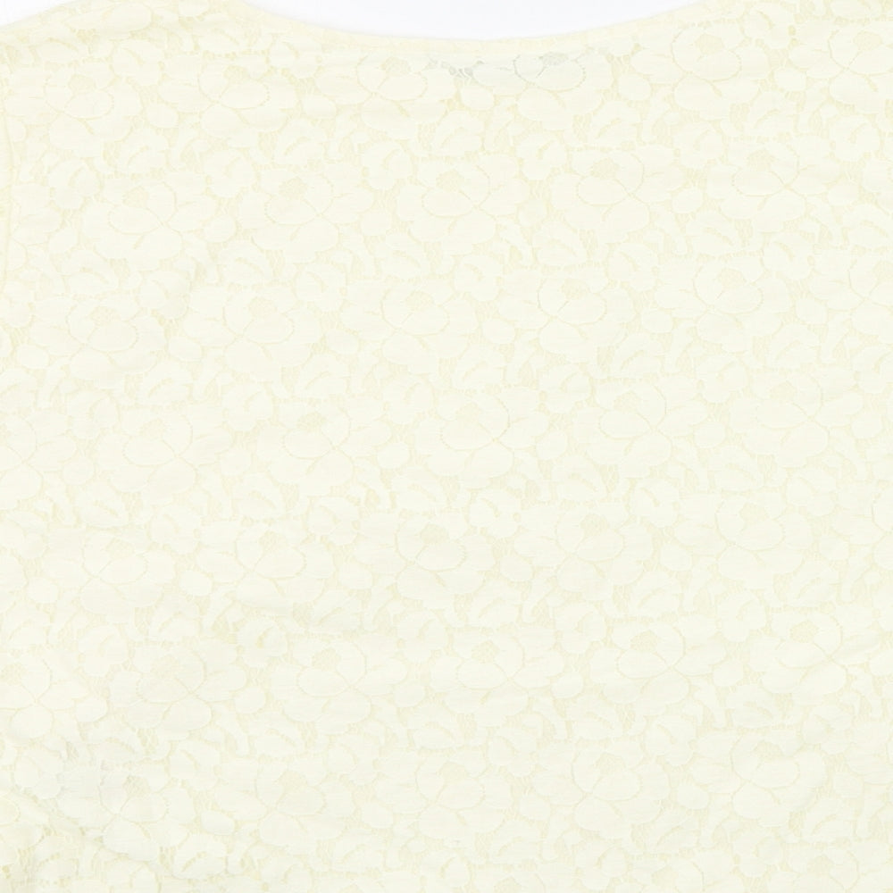 Peacocks Womens Ivory   Basic T-Shirt Size 12