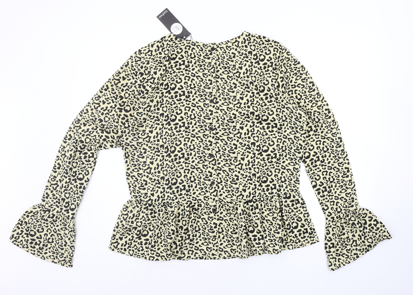 Boohoo Womens Multicoloured Animal Print  Basic Blouse Size 16