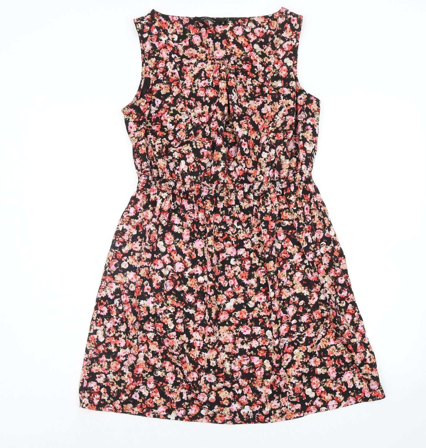 New Look Womens Multicoloured Floral  Tank Dress  Size 10