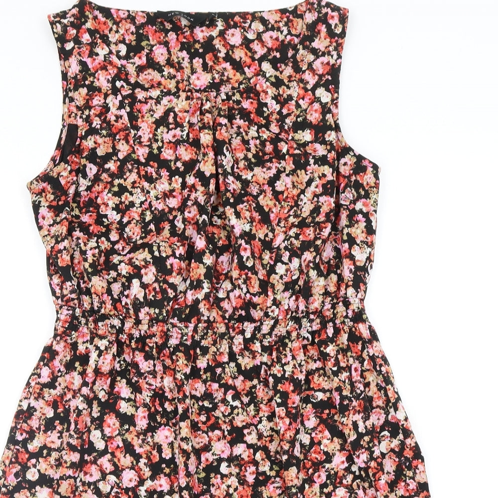 New Look Womens Multicoloured Floral  Tank Dress  Size 10