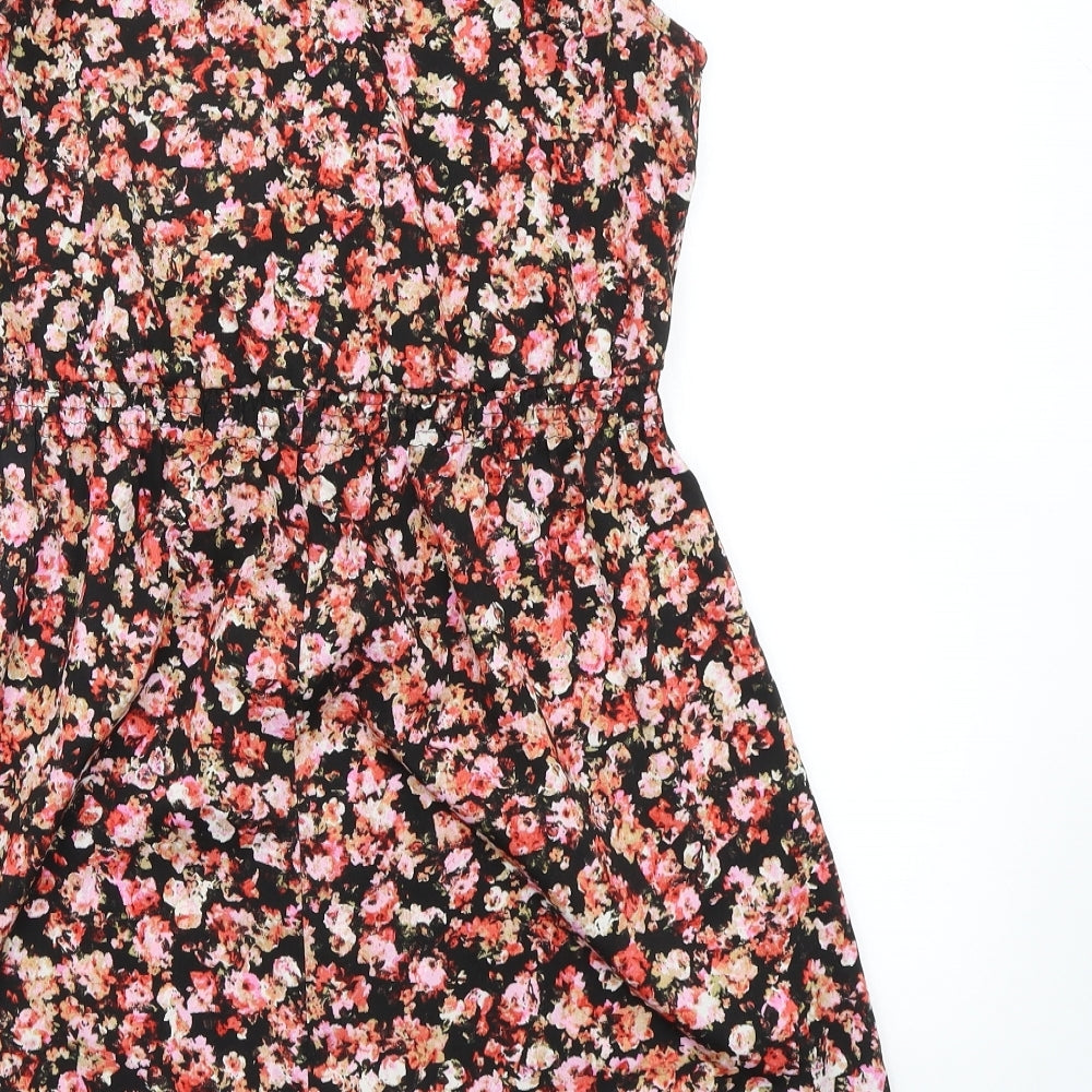 New Look Womens Multicoloured Floral  Tank Dress  Size 10