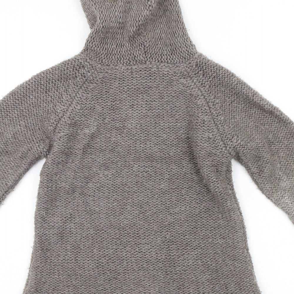 Marks and Spencer Girls Grey   Cardigan Jumper Size 5-6 Years