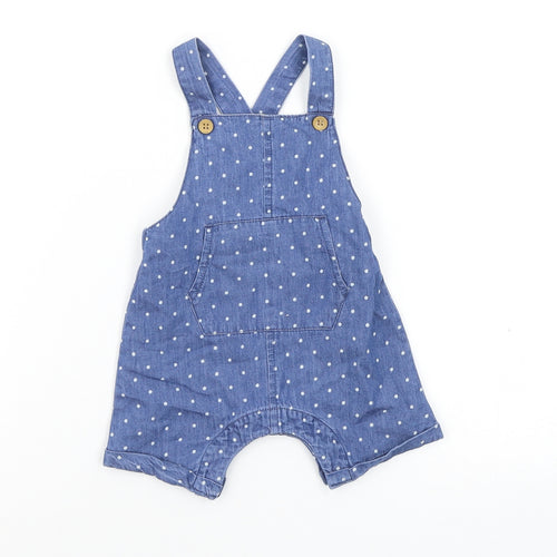 Matalan Baby Blue Polka Dot  Romper One-Piece Size Newborn