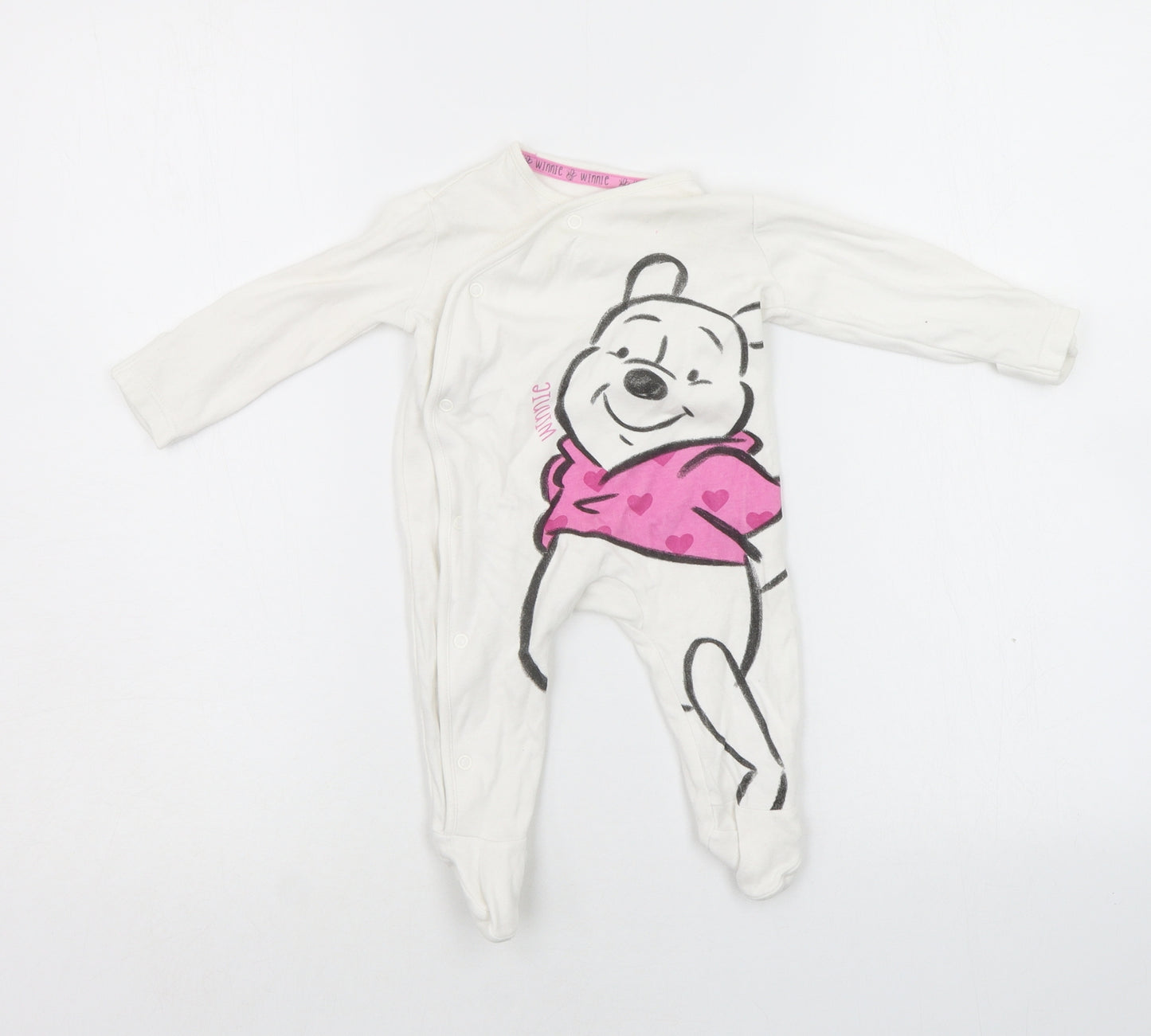 George Baby White   Babygrow One-Piece Size 3-6 Months  - Disney, Winnie the Pooh
