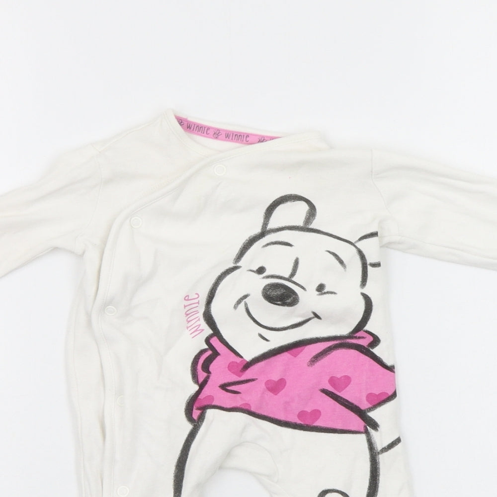 George Baby White   Babygrow One-Piece Size 3-6 Months  - Disney, Winnie the Pooh