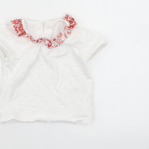 Matalan Girls White   Basic T-Shirt Size 0-3 Months