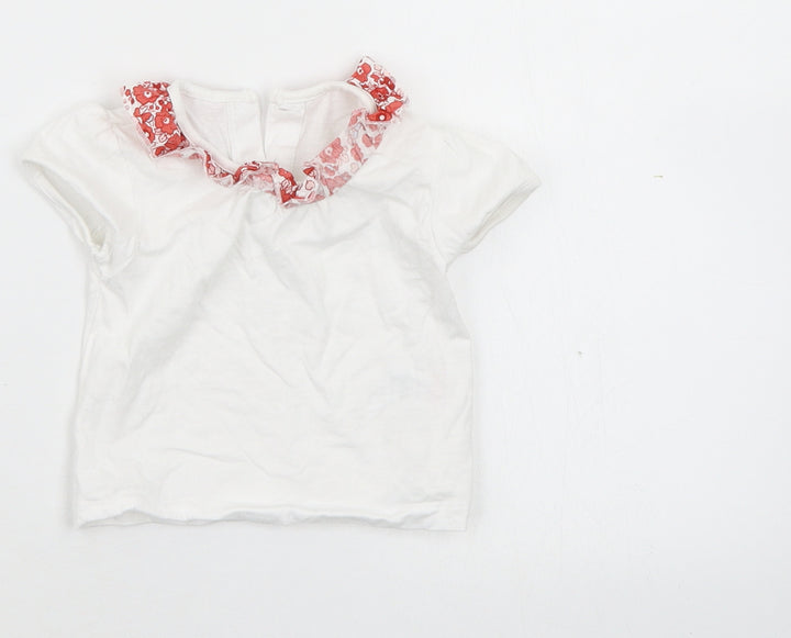 Matalan Girls White   Basic T-Shirt Size 0-3 Months