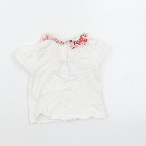 Matalan Girls White   Basic T-Shirt Size 0-3 Months