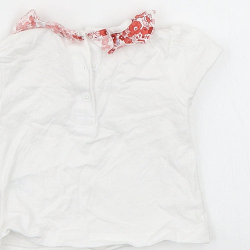 Matalan Girls White   Basic T-Shirt Size 0-3 Months