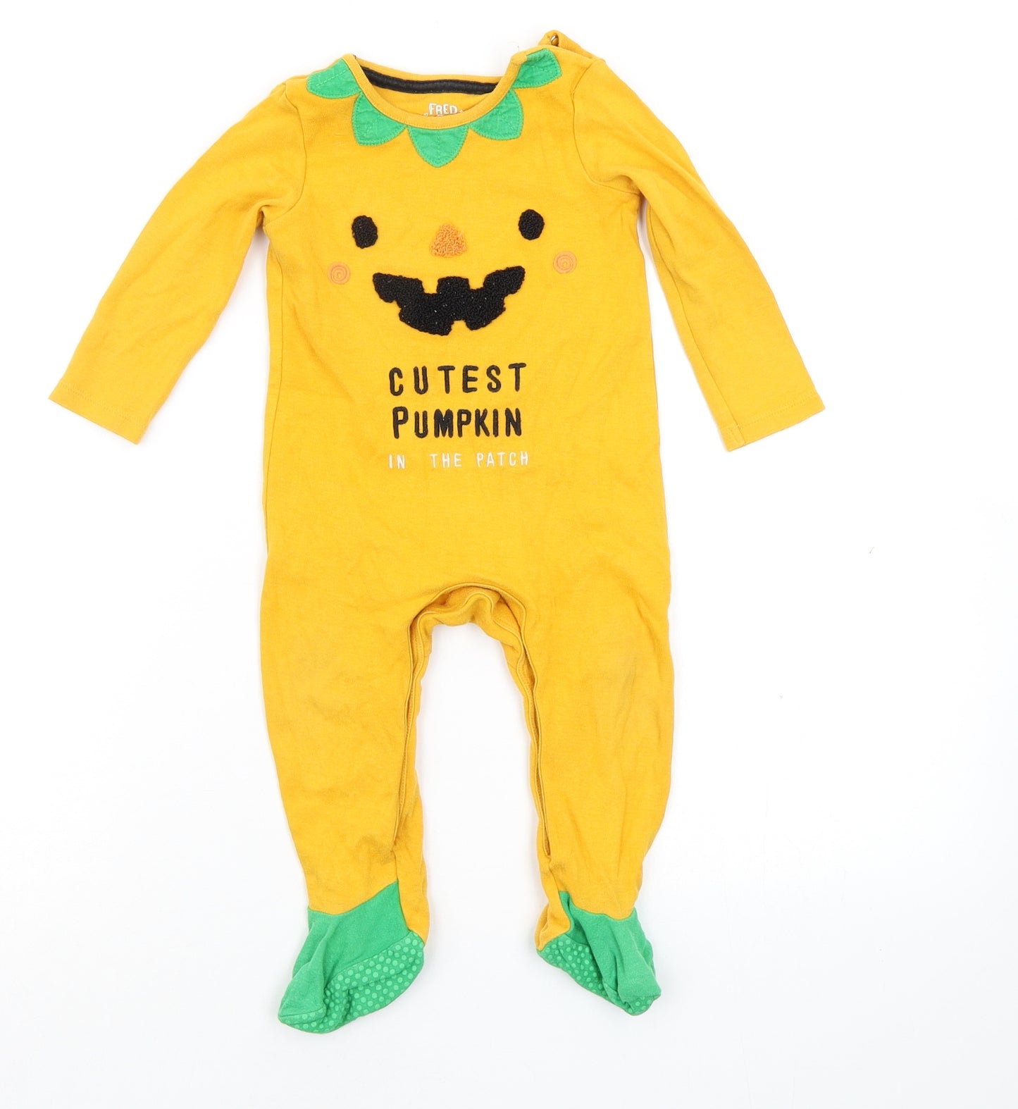 F&F Baby Orange   Babygrow One-Piece Size 9-12 Months