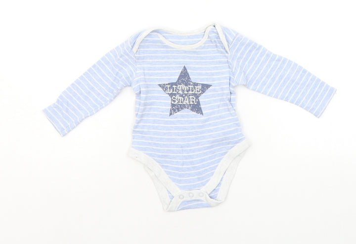 George Baby Blue Striped Babygrow One-Piece Size 6-9 Months