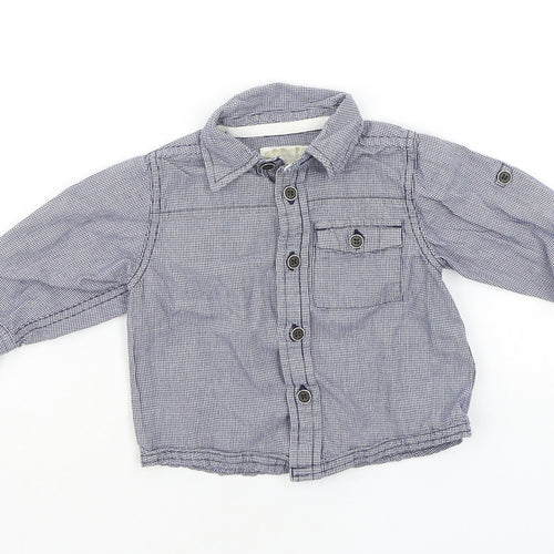 m Boys Blue   Basic Button-Up Size 6-9 Months