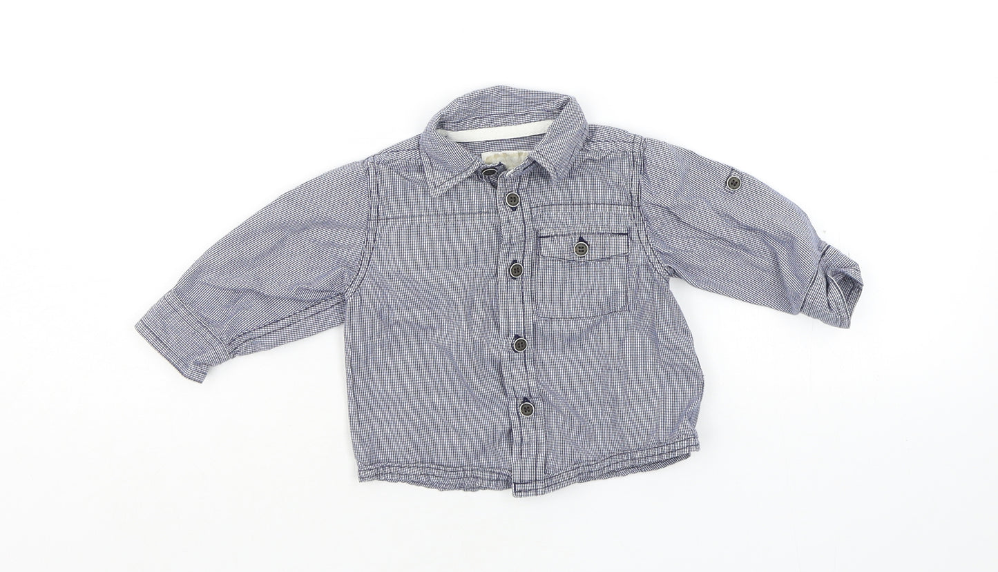 m Boys Blue   Basic Button-Up Size 6-9 Months