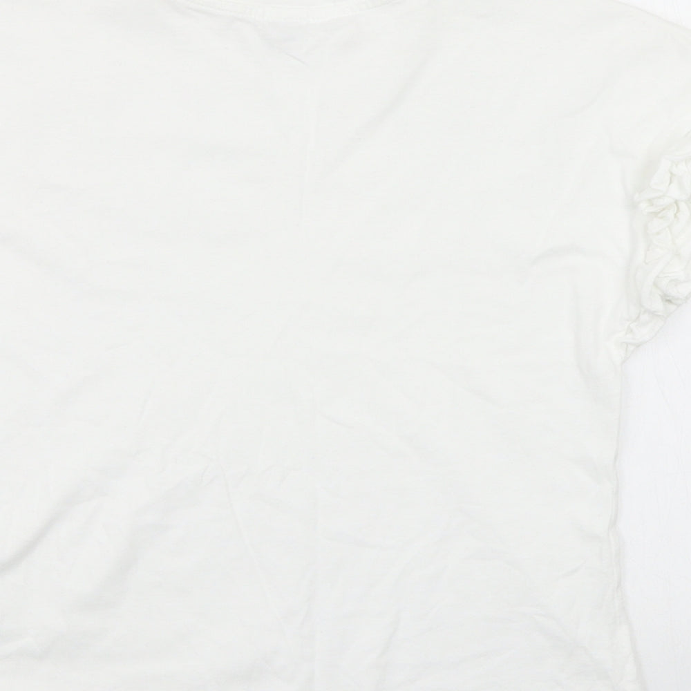River Island Girls White   Basic T-Shirt Size 9-10 Years