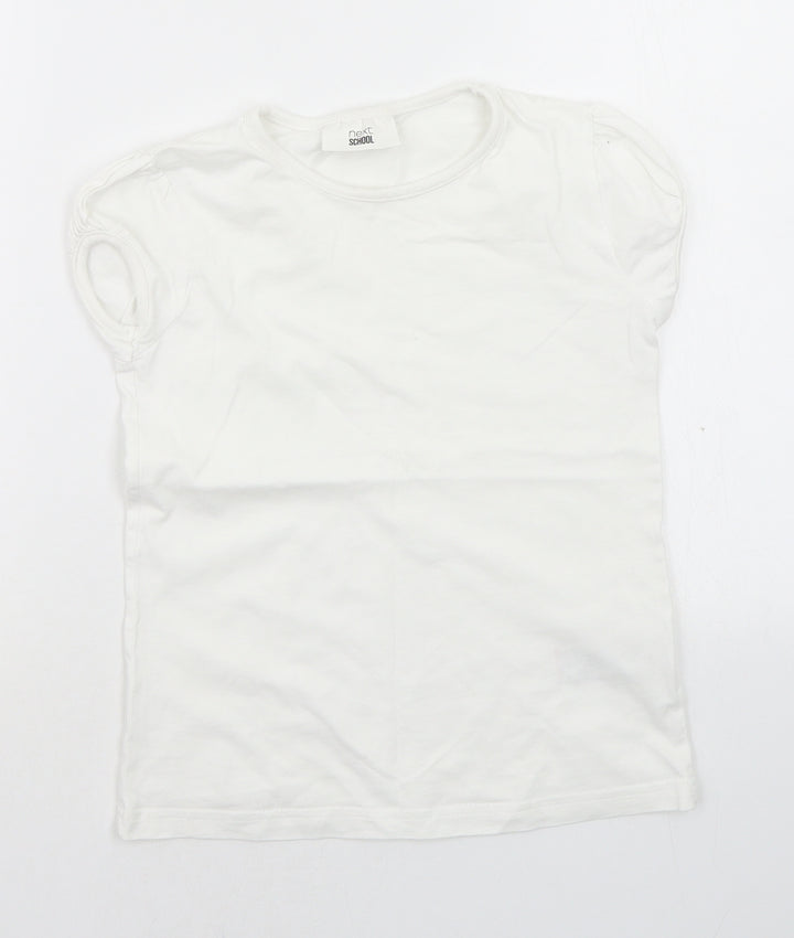 NEXT Girls White   Basic T-Shirt Size 9 Years