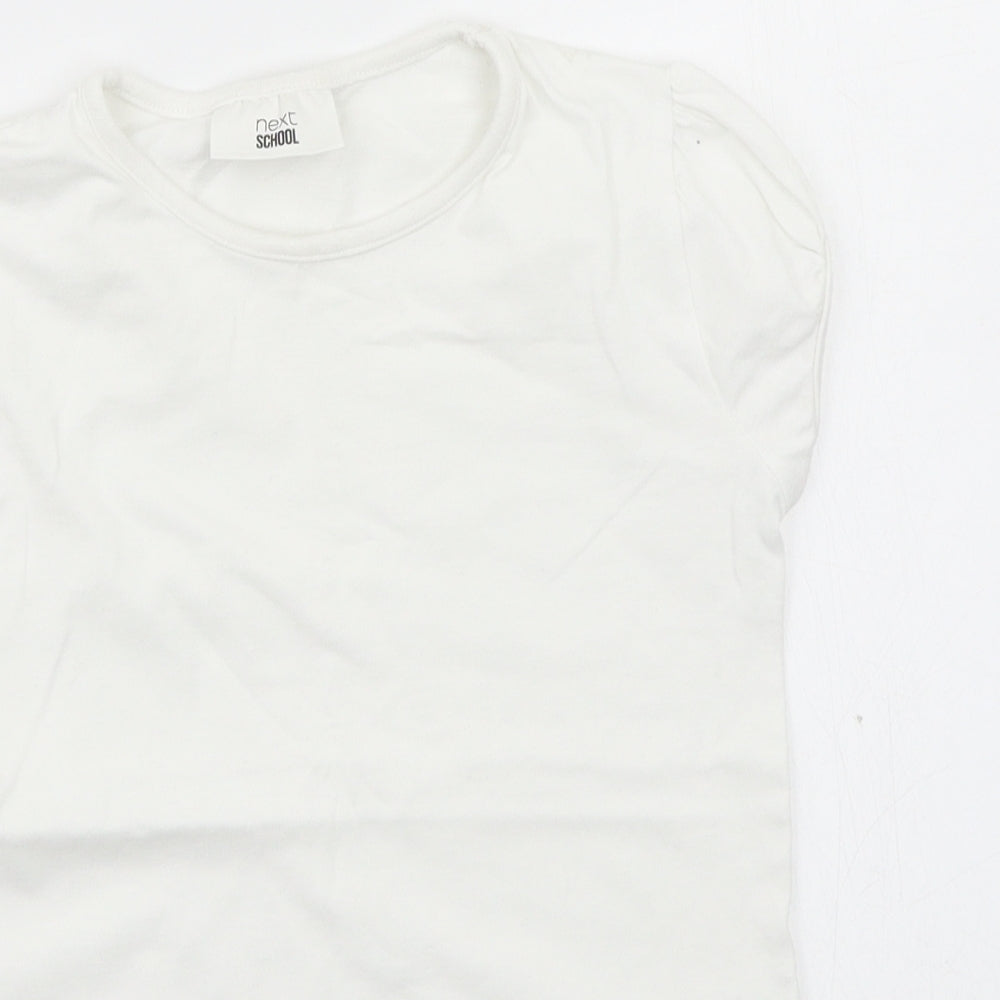 NEXT Girls White   Basic T-Shirt Size 9 Years