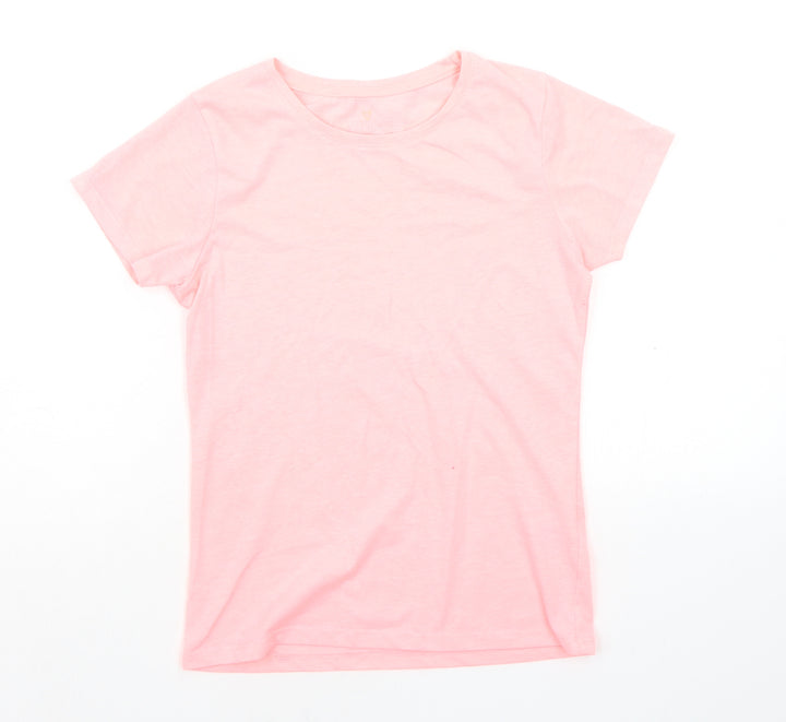 Miss e Vie Girls Pink Basic T-Shirt Size 11-12 Years