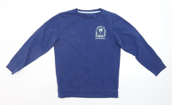 George Boys Blue   Pullover Sweatshirt Size 10-11 Years