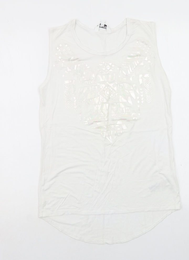 New Look Girls White Basic T-Shirt Size 12-13 Years