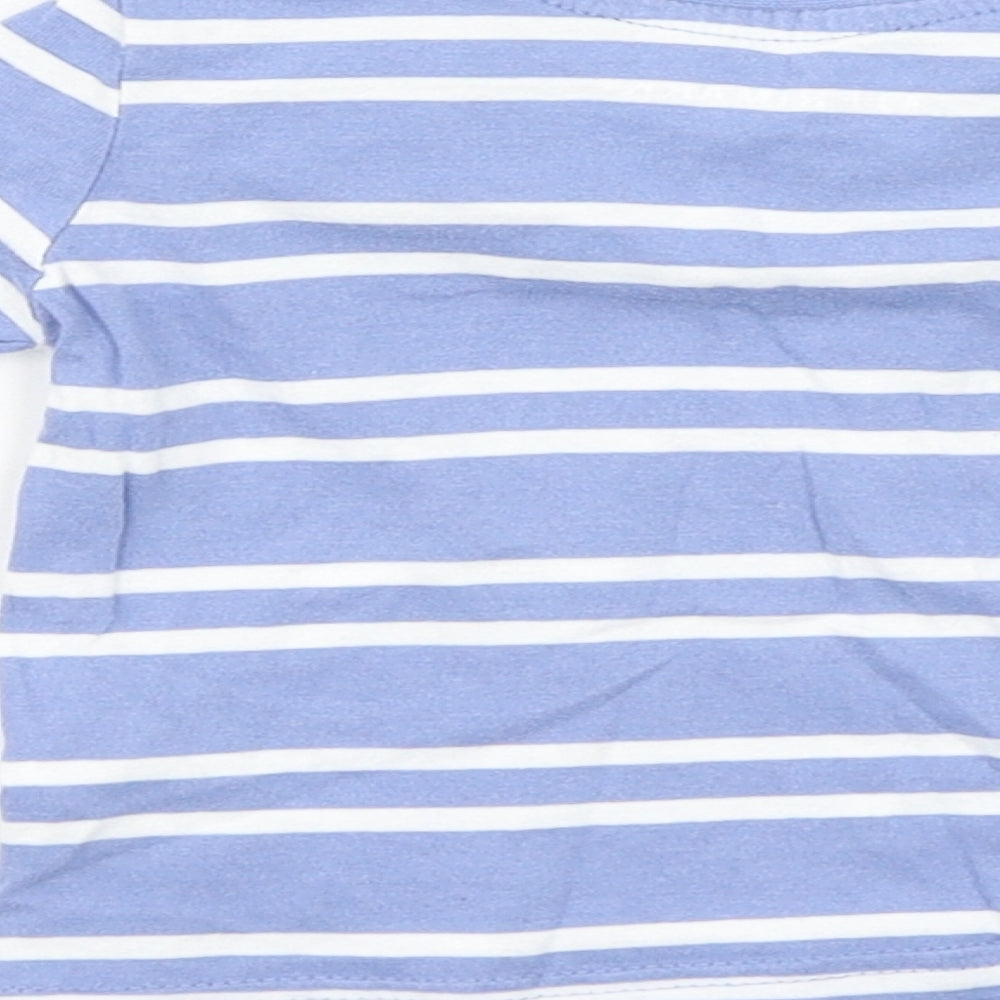 Primark Baby Blue Striped  Basic T-Shirt Size 6-9 Months