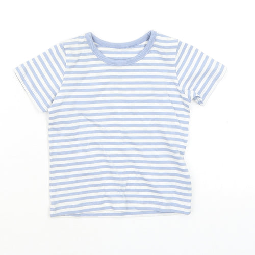 George Baby Blue Striped  Basic T-Shirt Size 3-6 Months