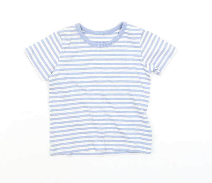 George Baby Blue Striped Basic T-Shirt Size 3-6 Months