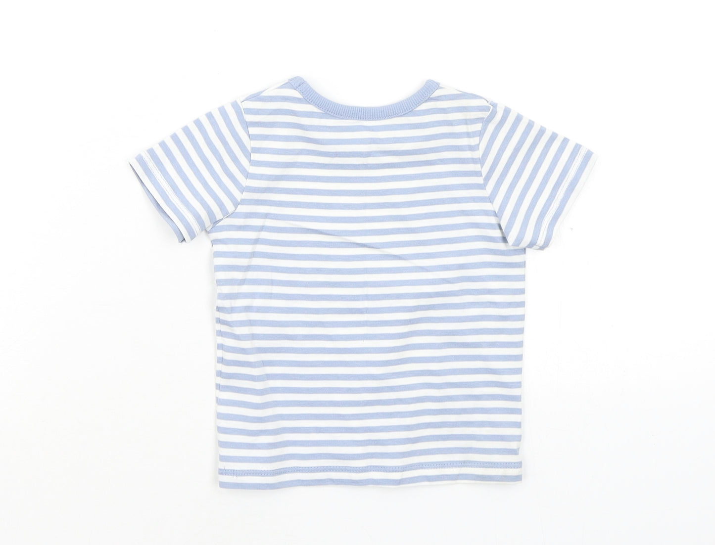 George Baby Blue Striped  Basic T-Shirt Size 3-6 Months