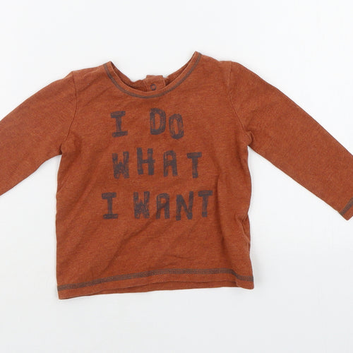 NEXT Baby Brown   Basic T-Shirt Size 6-9 Months