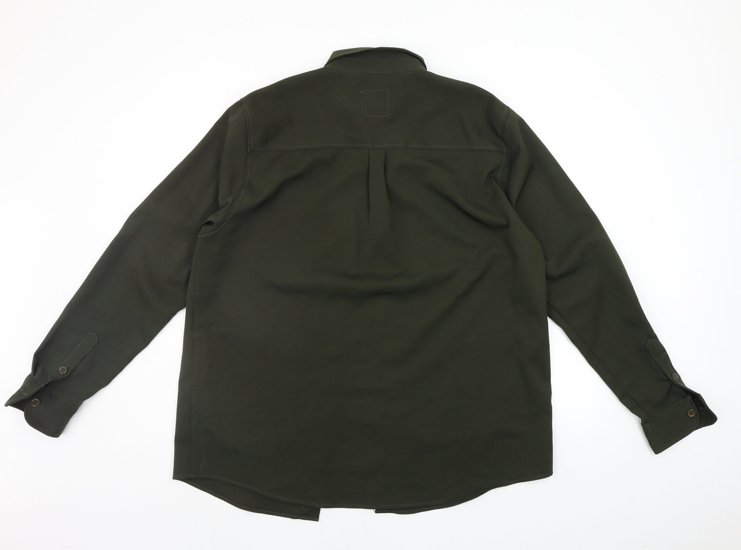 Boohoo Mens Green    Button-Up Size L