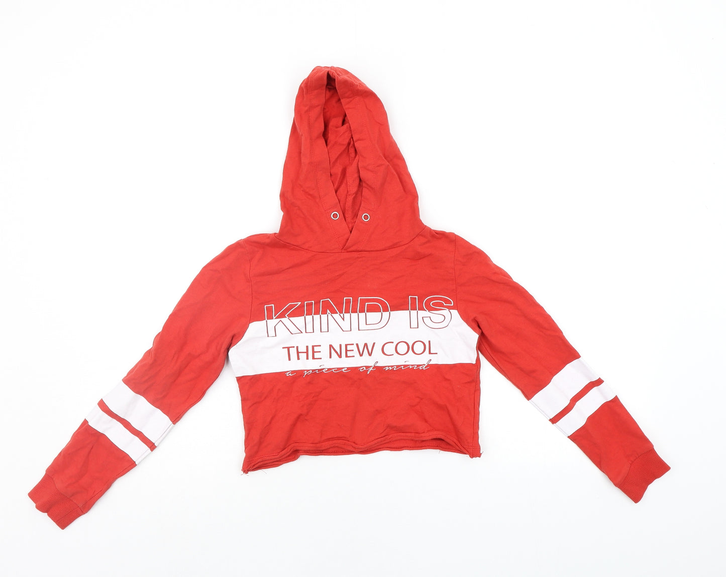 Destination Girls Red   Henley Hoodie Size 9-10 Years