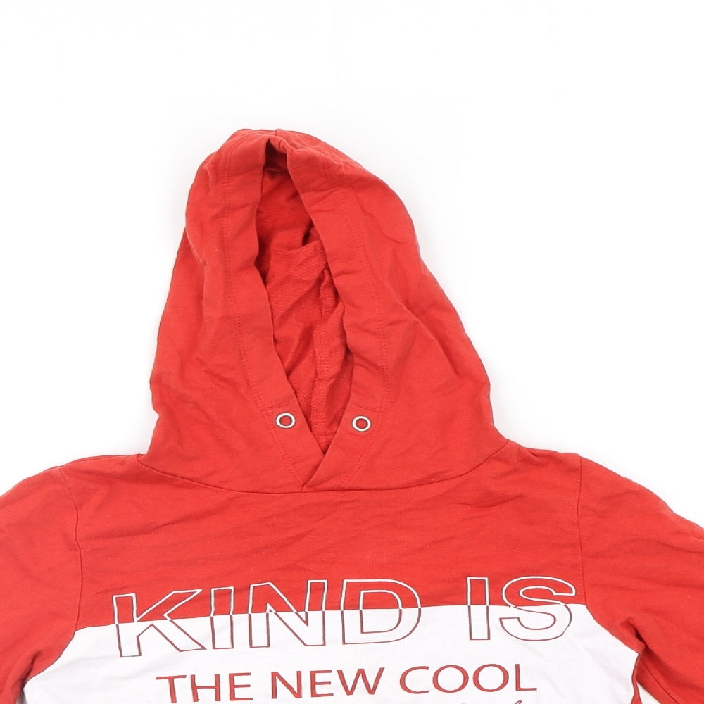 Destination Girls Red   Henley Hoodie Size 9-10 Years