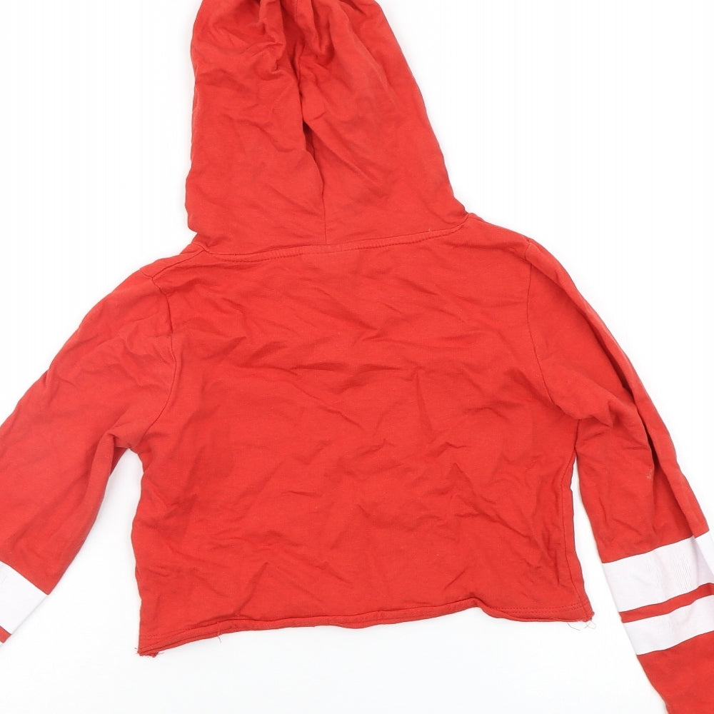 Destination Girls Red   Henley Hoodie Size 9-10 Years