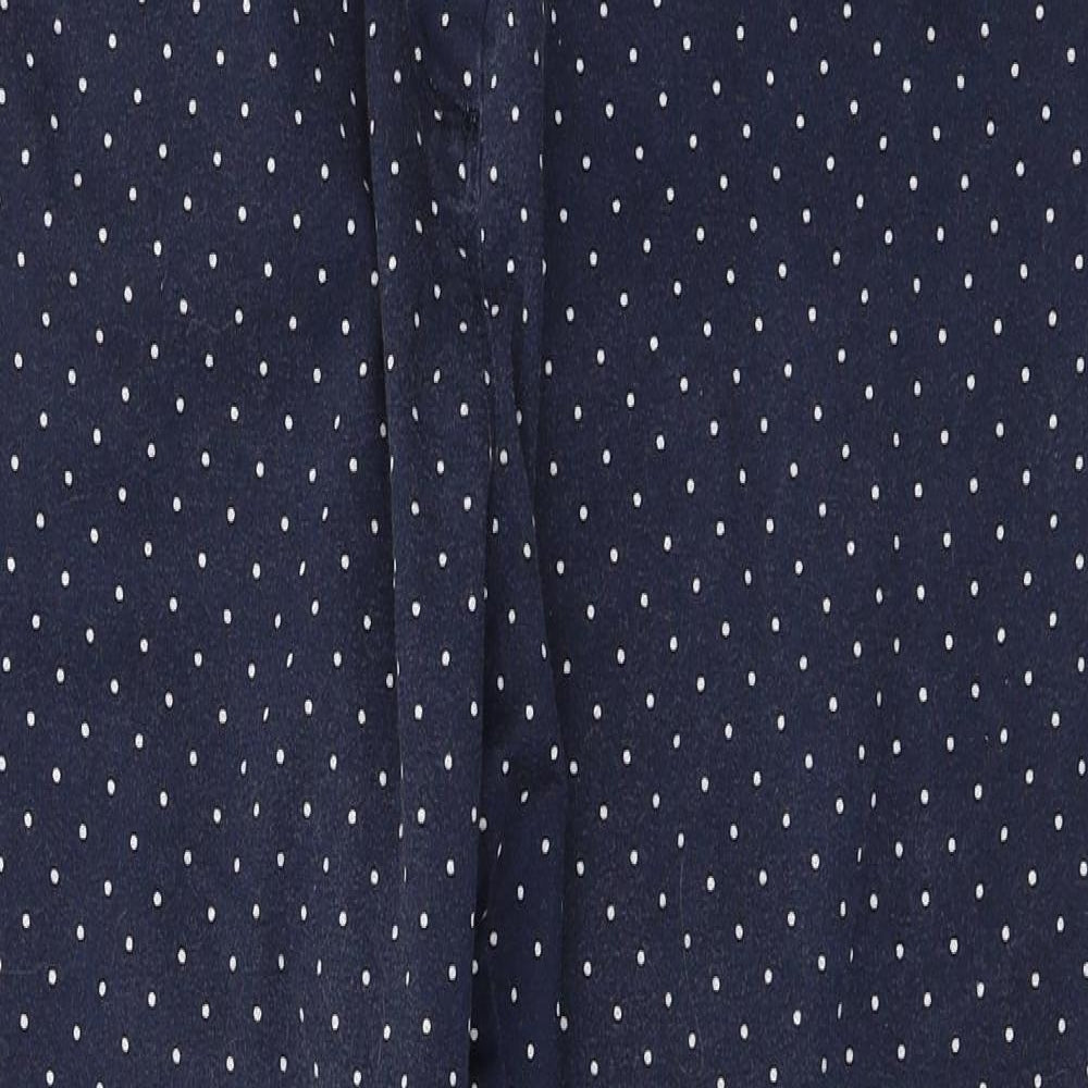 Marks and Spencer Womens Blue Polka Dot  Trousers  Size 20 in L28 in