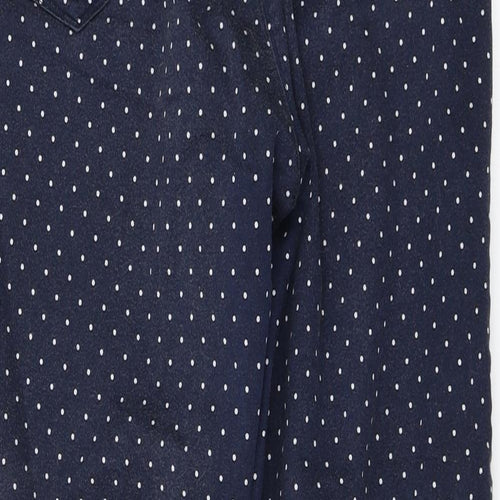 Marks and Spencer Womens Blue Polka Dot  Trousers  Size 20 in L28 in