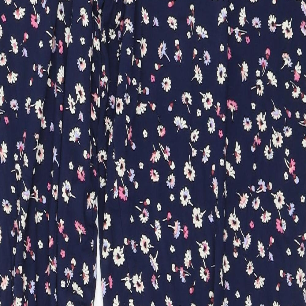 Marks and Spencer Womens Multicoloured Floral  Jogger Trousers Size 14 L28 in