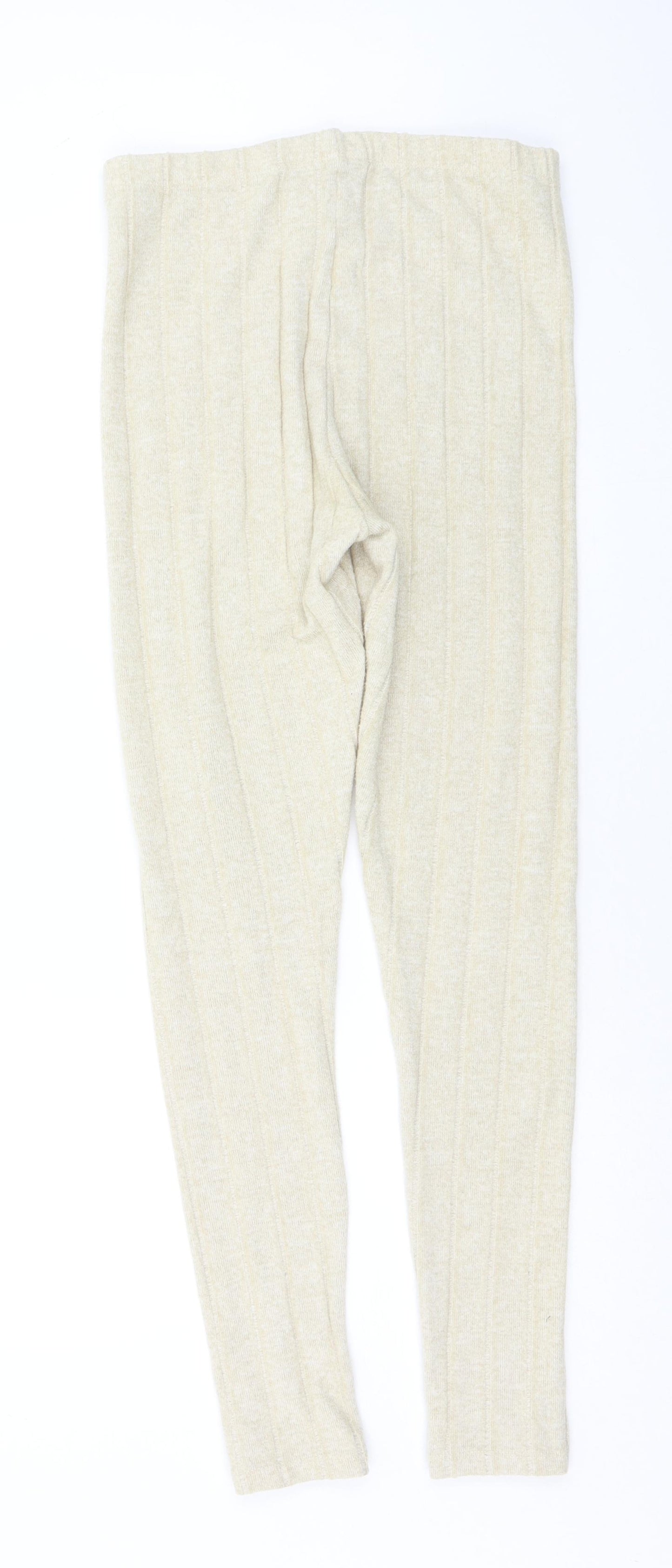 Edge Street Womens Beige Solid  Capri Lounge Pants Size M