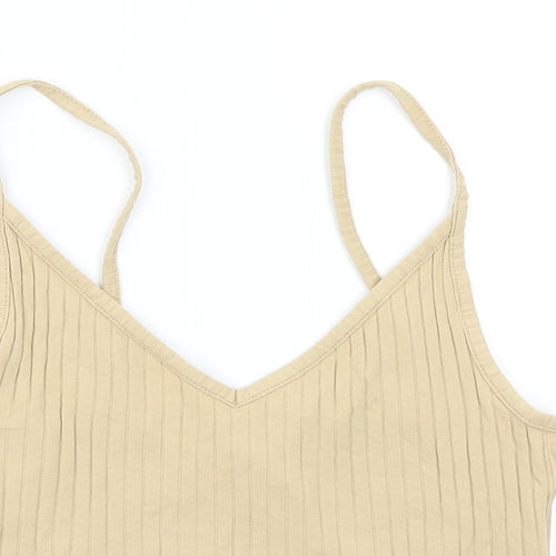H&M Womens Beige   Basic Tank Size S