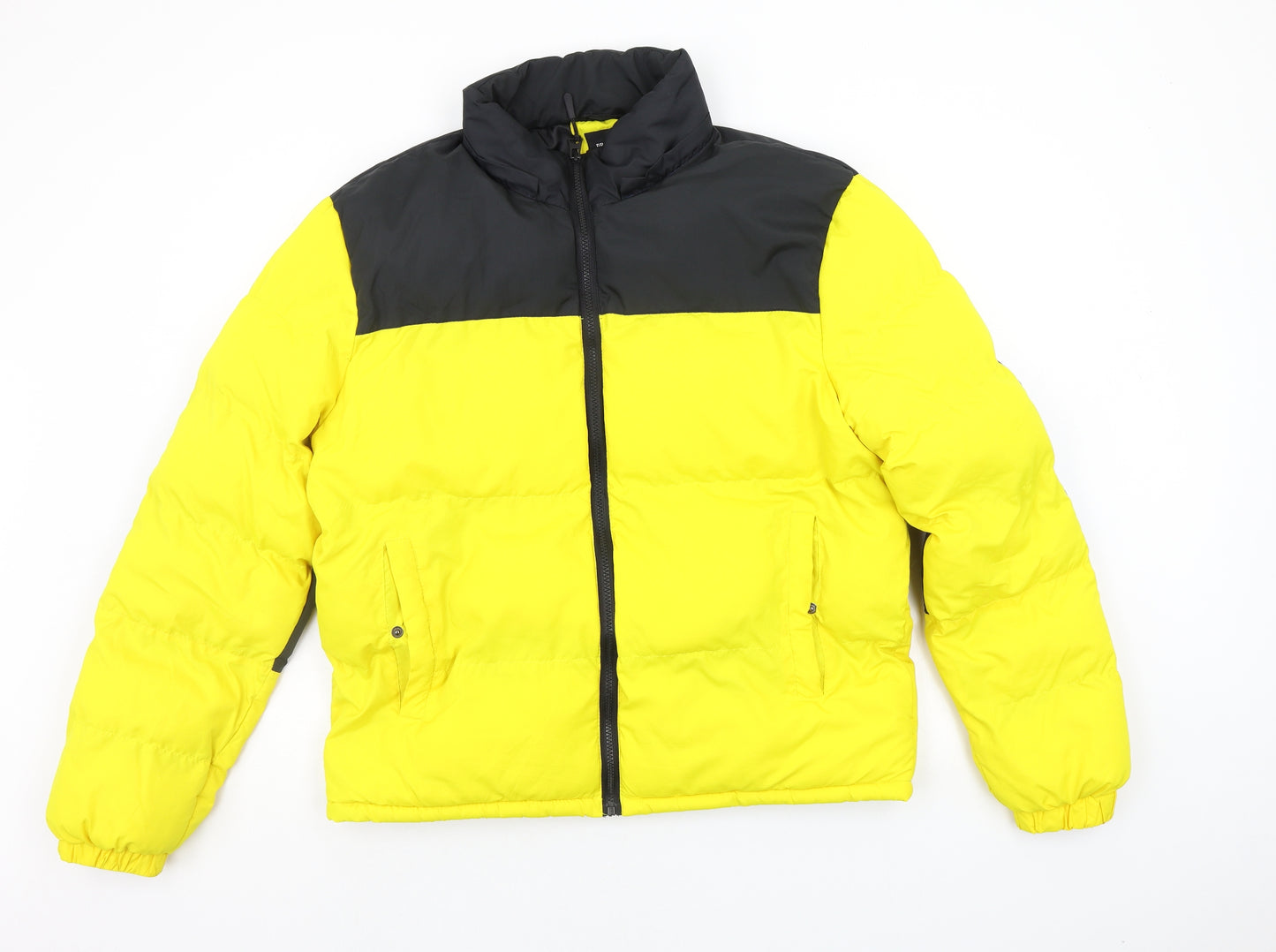 Brave Soul Womens Yellow   Puffer Jacket Coat Size L