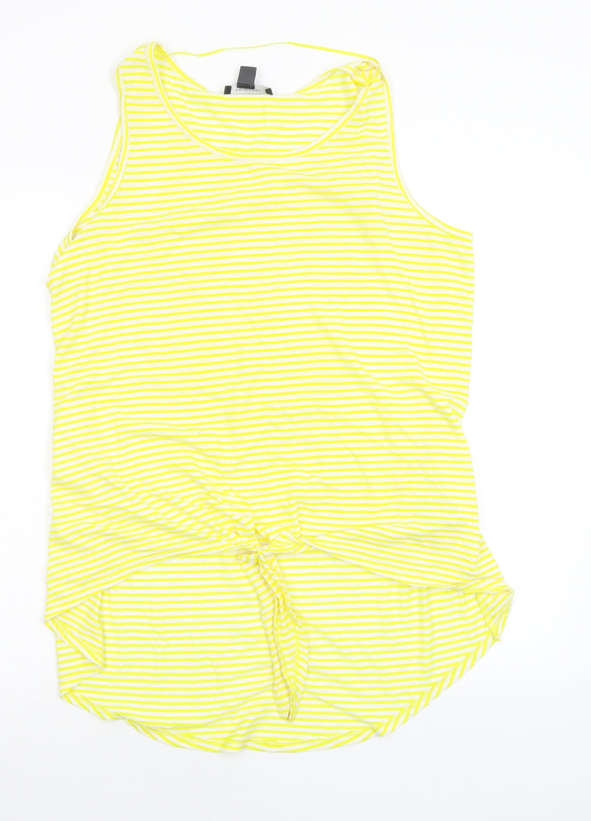 Primark Womens Yellow Striped  Basic Tank Size M