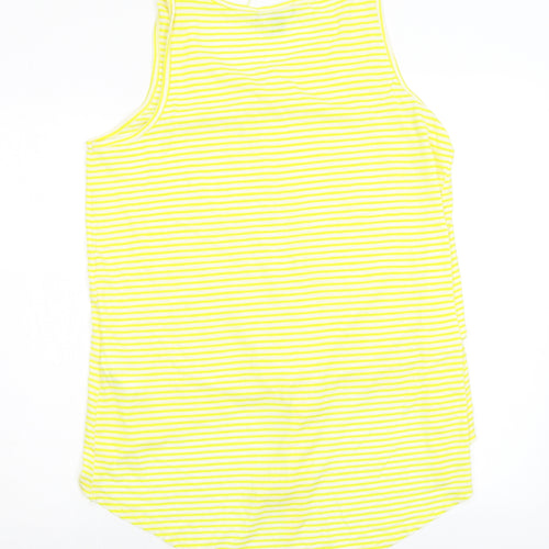 Primark Womens Yellow Striped  Basic Tank Size M