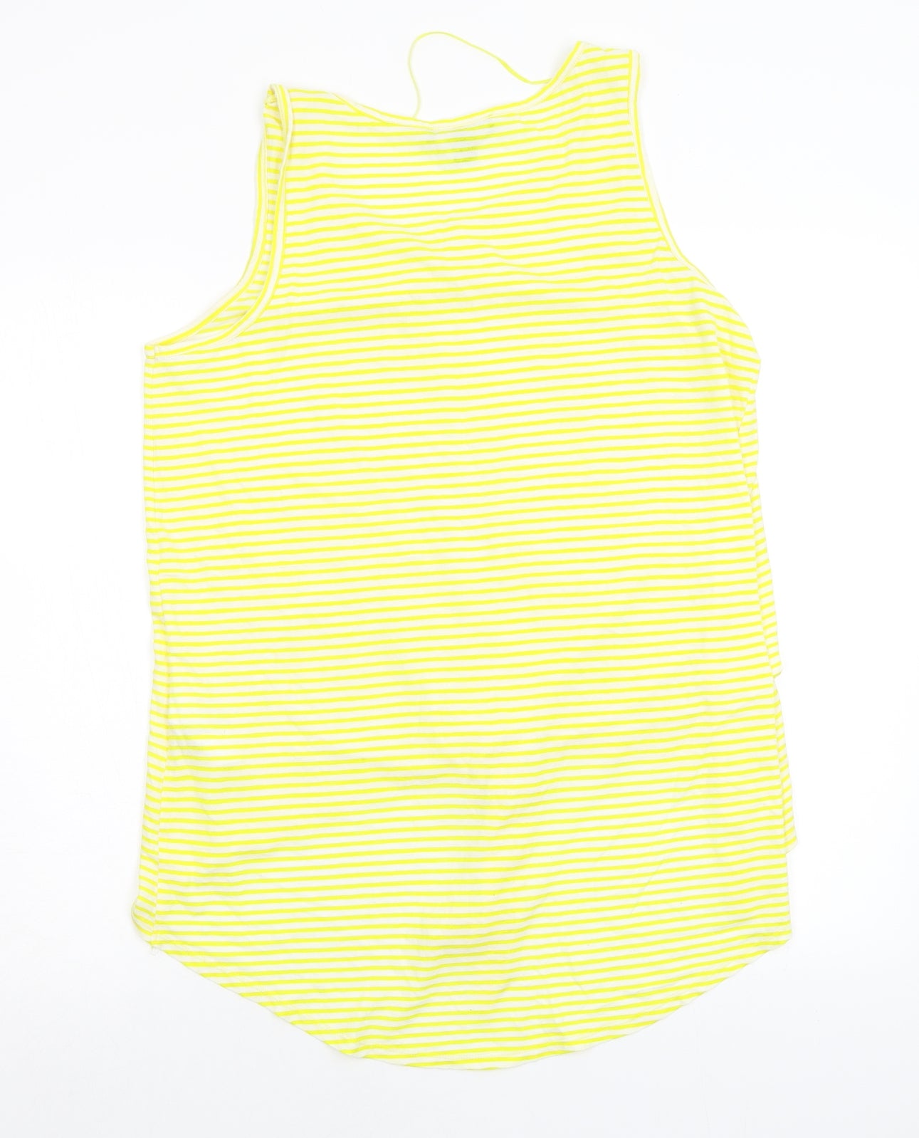 Primark Womens Yellow Striped  Basic Tank Size M